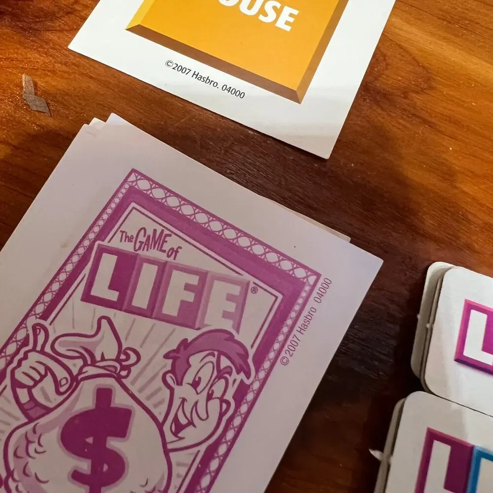 Vintage Lot Life Game Pieces‎ Money Share The Wealth Hasbro 2007 NO BOARD